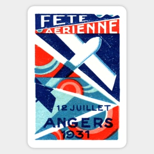 1931 French International Air Show Sticker